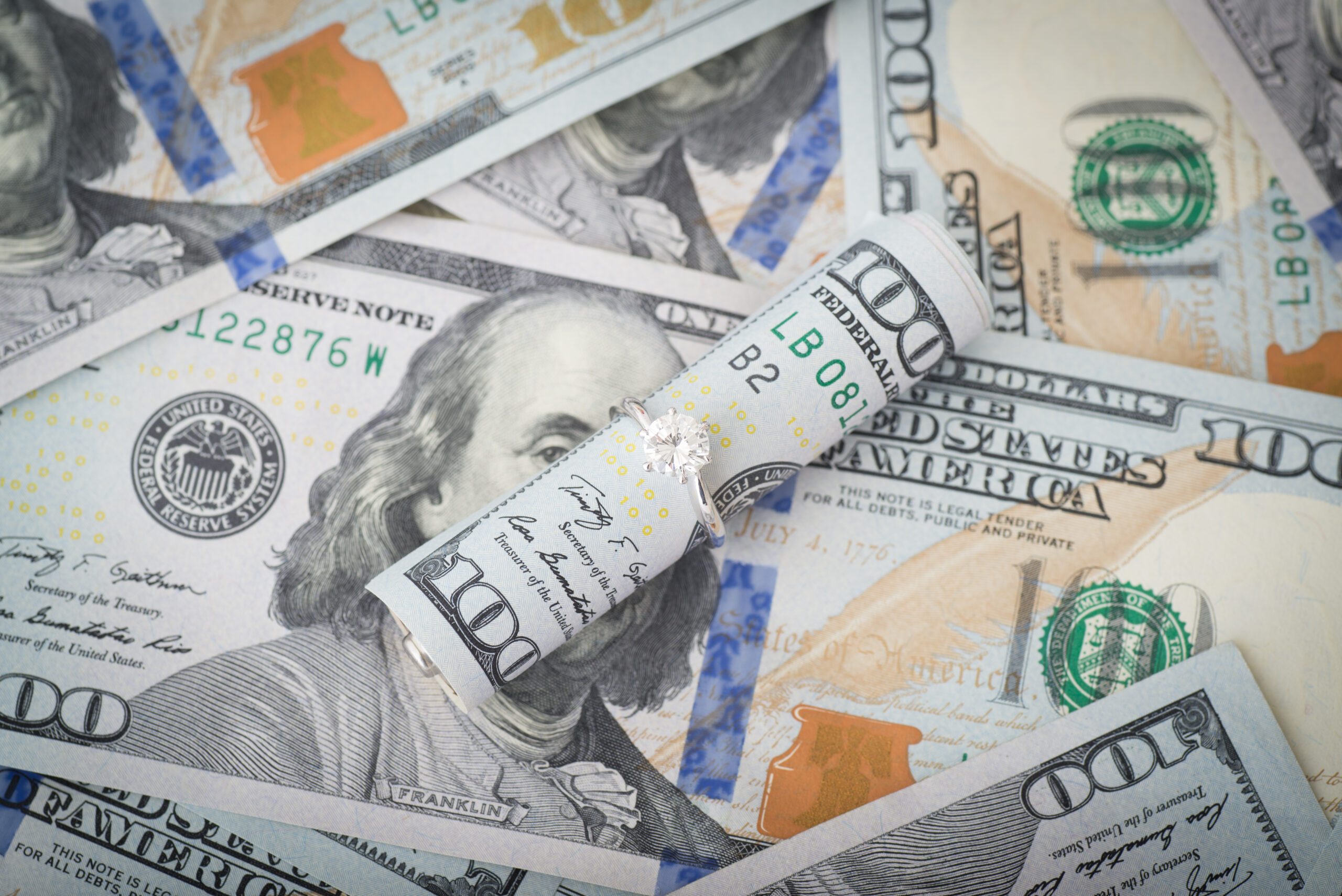 money and a wedding ring