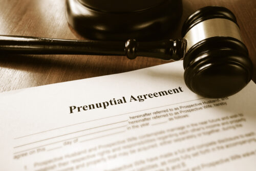 prenuptial agreement gavel